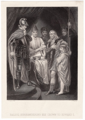 Baliol surrendering his crown to Edward I